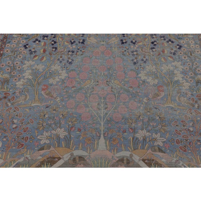 Rug & Kilim Antique Kashan Persian Silk Runner With All-Over Floral Pattern - Rug & Kilim For Sale - Image 4 of 10