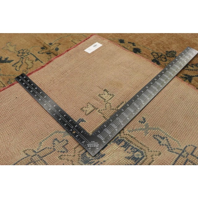 Rustic Antique Turkish Oushak Rug - 12'04 X 13'10 For Sale - Image 3 of 10