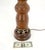 Wood Large Heavy Turned Solid Teak Base Table Lamp Mid Century Modern MINT For Sale - Image 7 of 10