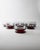 Vintage Drinking Glasses with Red Stem, 1970s, Set of 8 For Sale - Image 3 of 12
