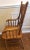 1970s Vintage Custom Carved Red Tiger Oak Spindle Captain Chair For Sale - Image 5 of 8