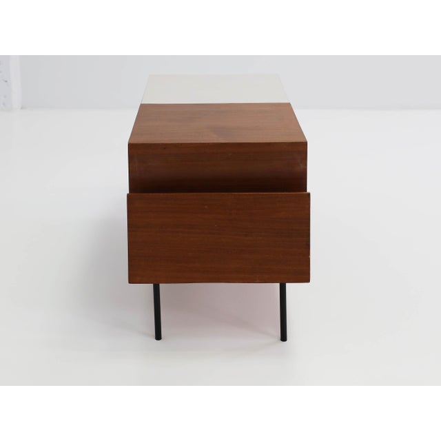 Black French Coffee Table with Double Top and Magazine Rack by André Monpoix, 1953 For Sale - Image 8 of 12