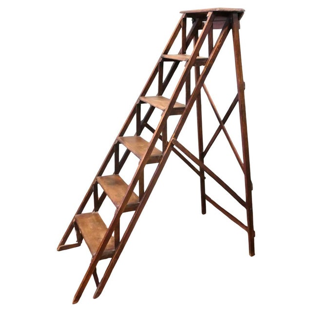 Antique French Decorators Ladder, 1900 For Sale - Image 8 of 8