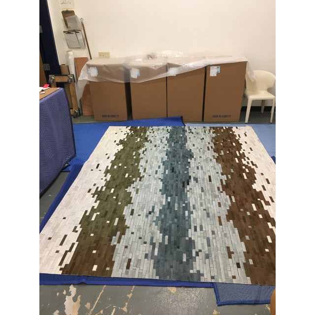 Bespoke Kyle Bunting Hair on Hide Rug 8′ × 9′10″ Chairish