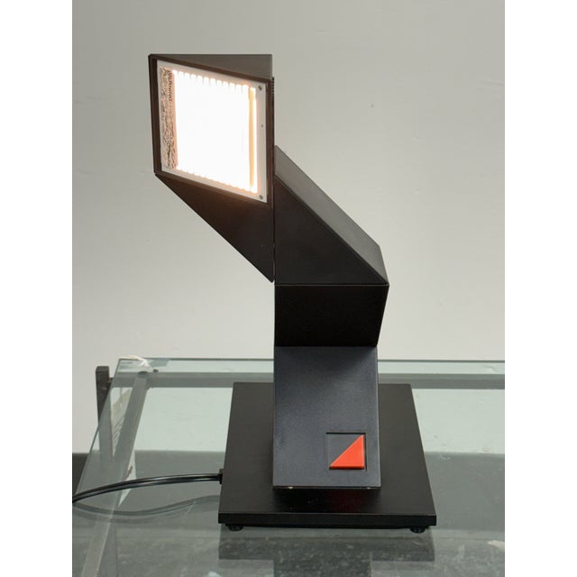 Design Plus Gallery presents the Vintage 1980s Z-Lite “Zig Zag” Adjustable Halogen Table Lamp, Catalog Z113, designed by...