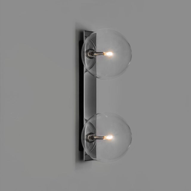 Black Oslo Dual Wall Sconce For Sale - Image 8 of 12