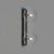 Black Oslo Dual Wall Sconce For Sale - Image 8 of 12