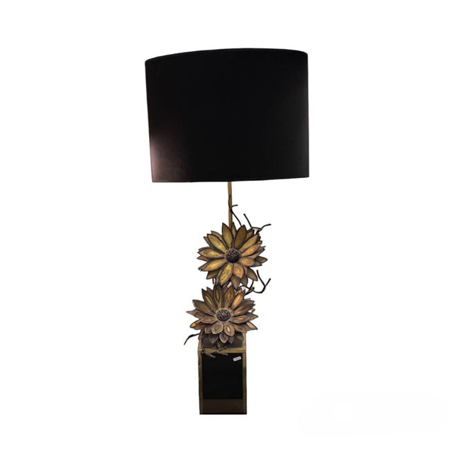 Mid-Century Modern Sunflower Table Lamp from Maison Jansen, 1970s For Sale - Image 3 of 3
