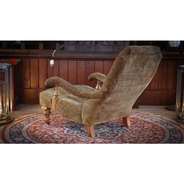 Textile Set of Lounge Chair and Ottoman in Velvet, 2010s For Sale - Image 7 of 18