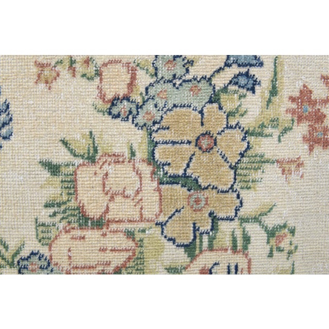 Beige Vintage Turkish Oushak Handmade Wool Cotton Beige Area Rug For Sale - Image 8 of 11