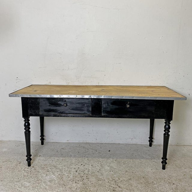 Rustic Rustic Console or Worktable, 1950s For Sale - Image 3 of 14