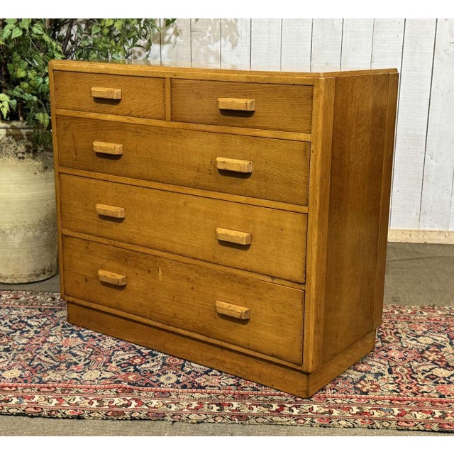 English Oak Chest of Drawers, 1950s For Sale - Image 14 of 15