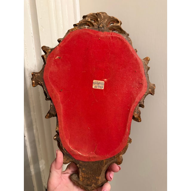 1930s Vintage Italian Florentine Mirror For Sale - Image 5 of 5