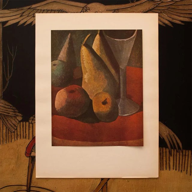 The School of Paris 1940s After Pablo Picasso, "Fruit and Wineglass" First Edition Period Swiss Lithograph For Sale - Image 3 of 8