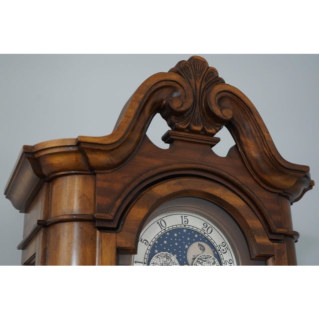 Ridgeway Walnut 5 Tube Tall Case Grandfather Clock For Sale - Image 10 of 18