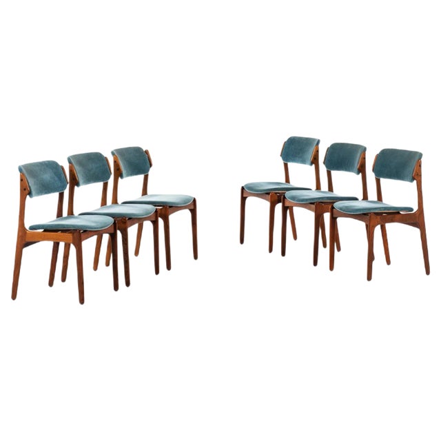 Danish Rosewood OD-49 Dining Chairs by Erik Buch for Oddense Maskinsnedkeri A/S, 1960s, Set of 6 For Sale