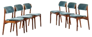 Danish Rosewood OD-49 Dining Chairs by Erik Buch for Oddense Maskinsnedkeri A/S, 1960s, Set of 6
