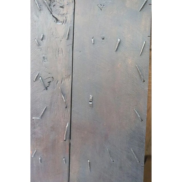 Brutalist Large Antique Primitive Wooden Armoire or Cupboard For Sale - Image 3 of 7