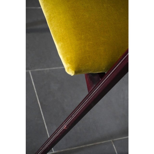 Luisa-Style Armchairs in Oil-Coloured Velvet by Franco Albini, 1950s, Set of 2 For Sale - Image 12 of 17