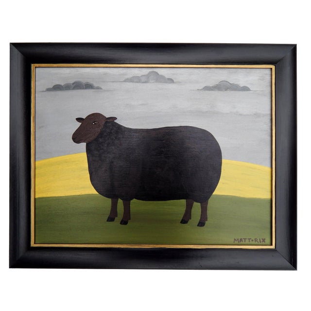 Matt Rix, The Black Ewe, 2000s, Oil on Board, Framed For Sale - Image 7 of 7