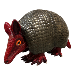 Brass and Paper Maché Armadillo Attr. To Sergio Bustamante (Mexico, 1949-)
