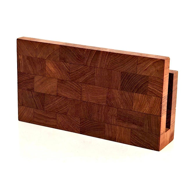 Dansk Vintage Staved Danish Teak Wood Letter Holder For Sale - Image 4 of 11