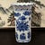 This vintage Asian Chinoiserie blue and white ruffled top floral vase is a stunning piece that captures the essence of...