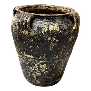 Antique Rustic Earthenware Vase, 1890s For Sale