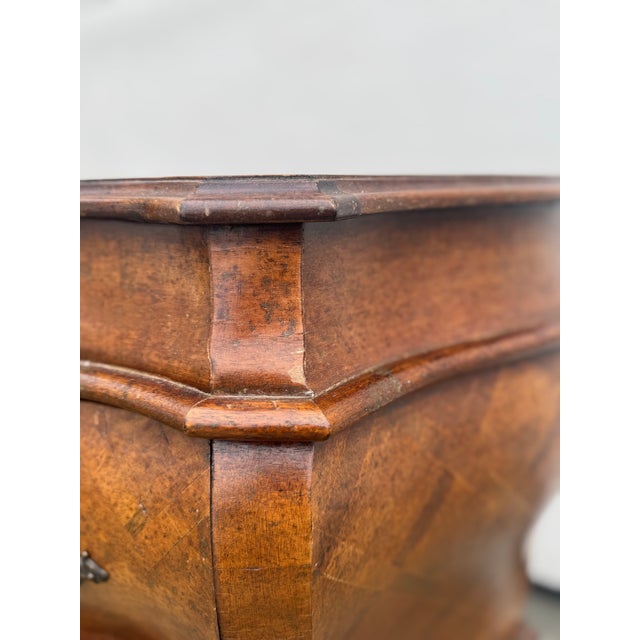 Italian Parquetry Bombe Nightstand For Sale - Image 12 of 16