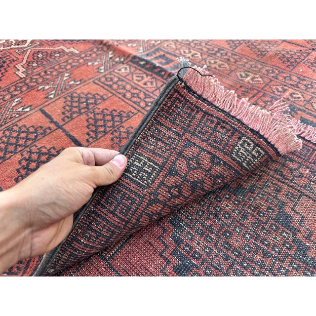 Rust Parda Hand-Knotted Wool Rug - 7'7" X 5'4" For Sale - Image 11 of 12