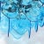Modernist Pagoda Form Hand-Blown Cerulean Blue Murano Glass Chandelier For Sale - Image 10 of 12