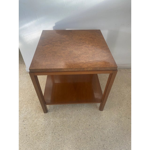 Beautiful table by Tommi Parzinger for Parzinger Originals has beautiful bookmatched Burl veneer. Would go well in any...