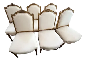19th Century Set of 6 Louis XVI Style Dining Chairs