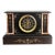 Antique Victorian Slate Mantle Clock With Open Escapement 8 Day Time and Strike C. Late 19th Century For Sale
