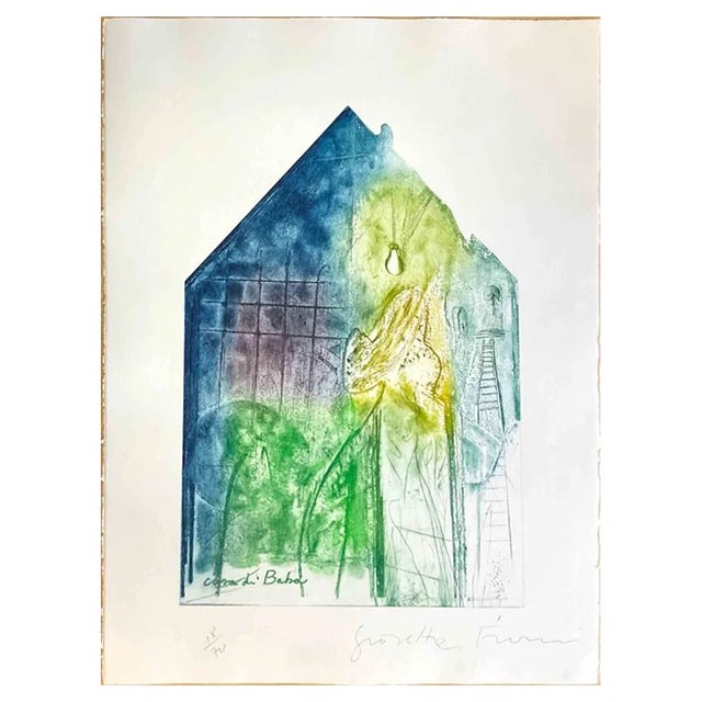 Giosetta Fioroni, Baba Yaga's House, Screen Print, 1970s For Sale