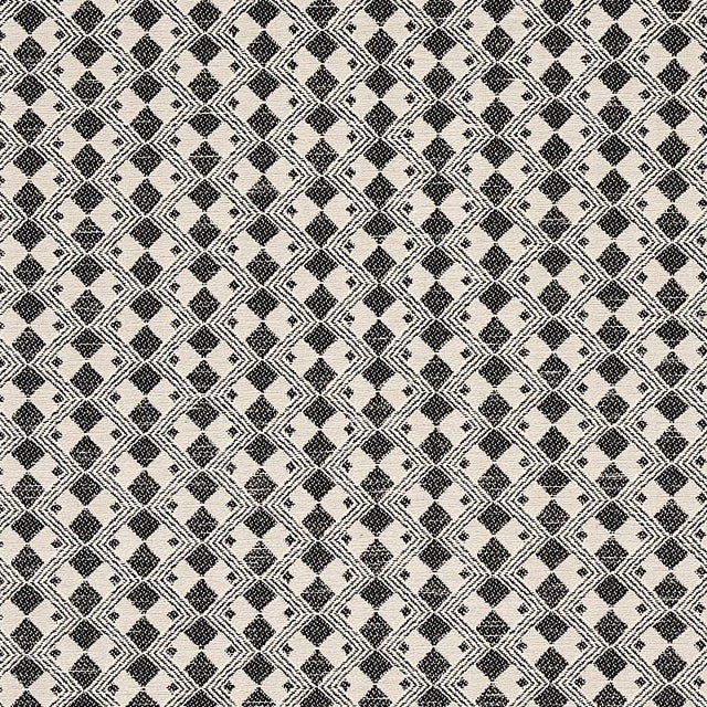 Mid-Century Modern Sample - Schumacher Huxley Fabric in Vintage Black For Sale - Image 3 of 3