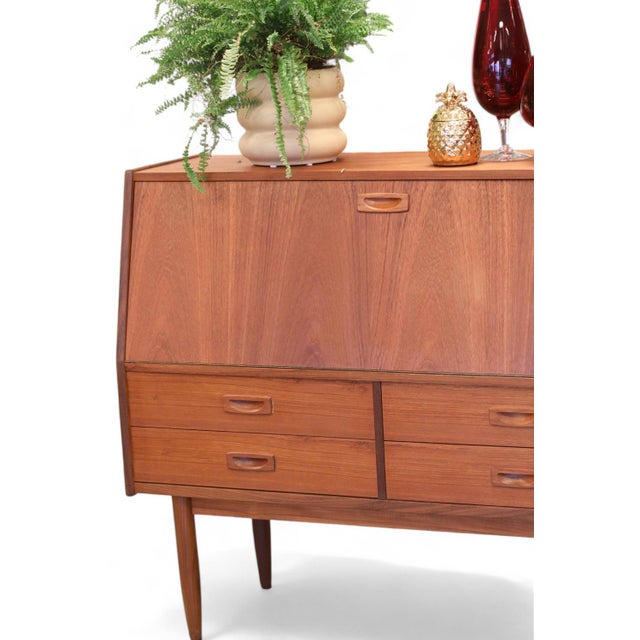 Danish Bar Cabinet in Teak with Slanted Fron, 1960s For Sale - Image 10 of 18