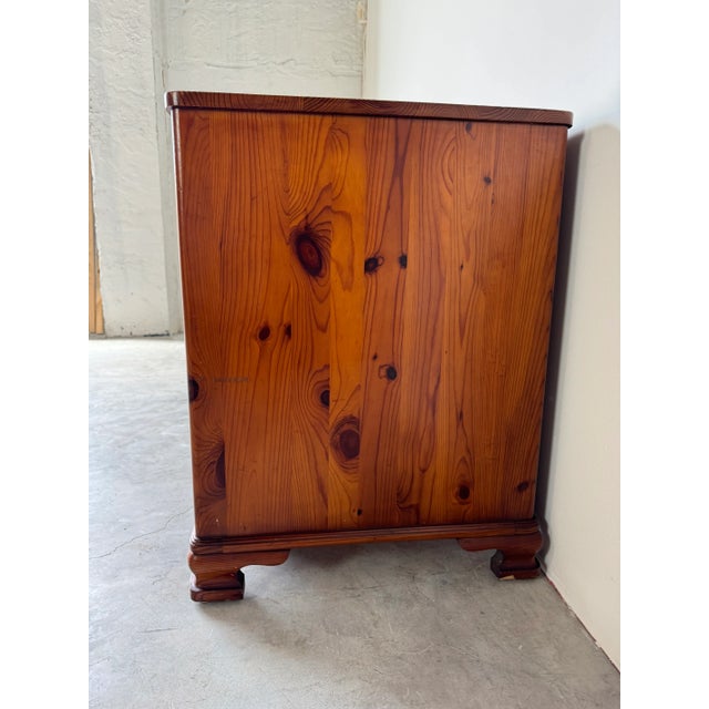 Brown Vintage Pine Wood Desk by Furniture Makers For Sale - Image 8 of 12