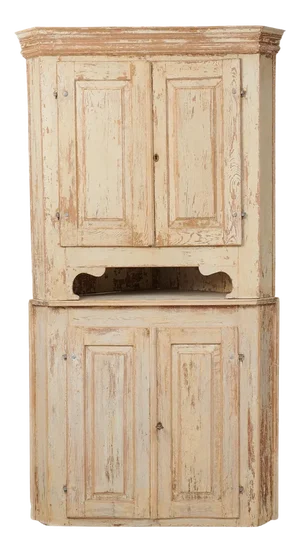 Antique Swedish Gustavian Country Corner Cabinet