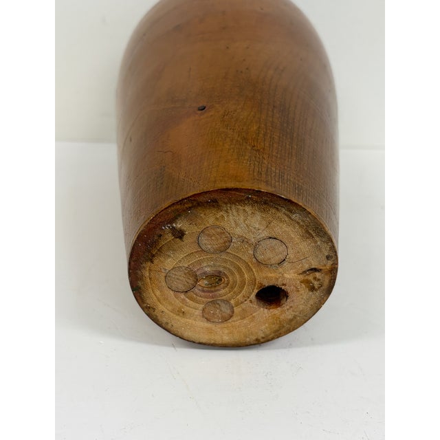 Hand Turned Wooden Vase For Sale - Image 4 of 8