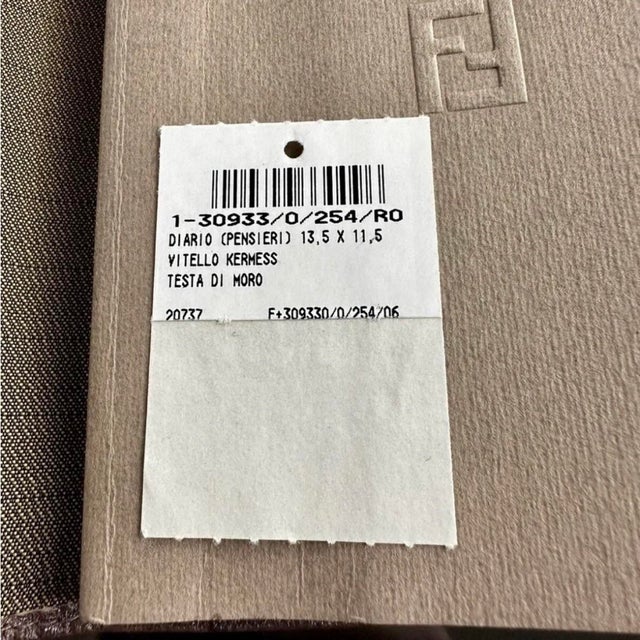 Vintage 90s Fendi Roma Pensieri Thoughts Journal Diary Notebook Ostrich Leather For Sale - Image 10 of 12