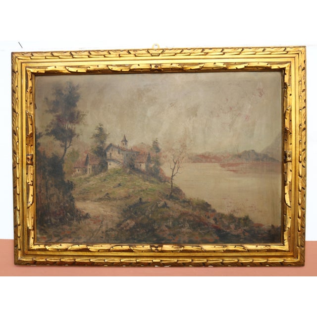 Mancini, Landscape View, Oil Painting on Hardboard, 1890s-1910s For Sale - Image 12 of 13