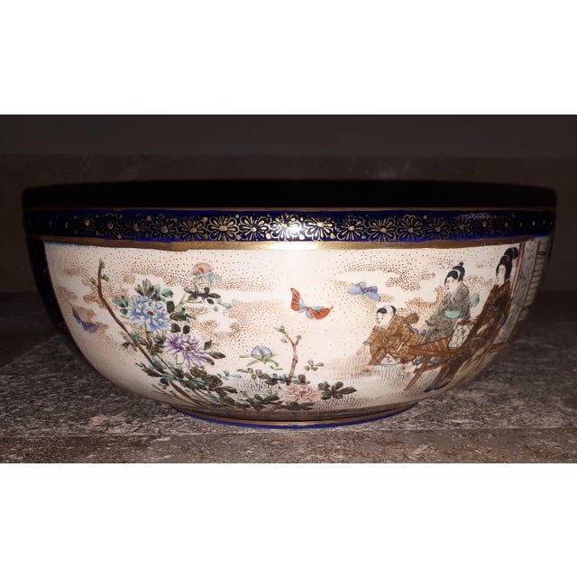 Ceramic Large Meiji Era Satsuma Earthenware Cup, Japan For Sale - Image 7 of 11