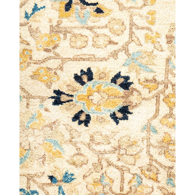 Traditional Mogul, One-of-a-Kind Hand-Knotted Area Rug - Ivory, 9' 3" x 11' 9" For Sale - Image 3 of 8