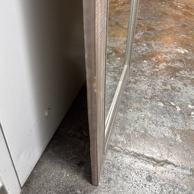 Rustic Wooden Floor Mirror For Sale - Image 9 of 12