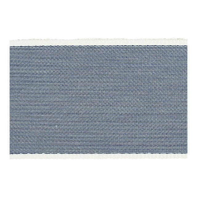 Sample - Schumacher Sandpiper Tape in Blue For Sale
