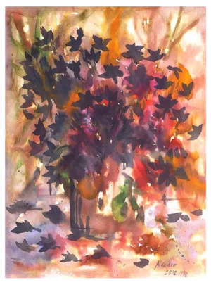 Armin Guther, Still Life, Watercolor, 1990
