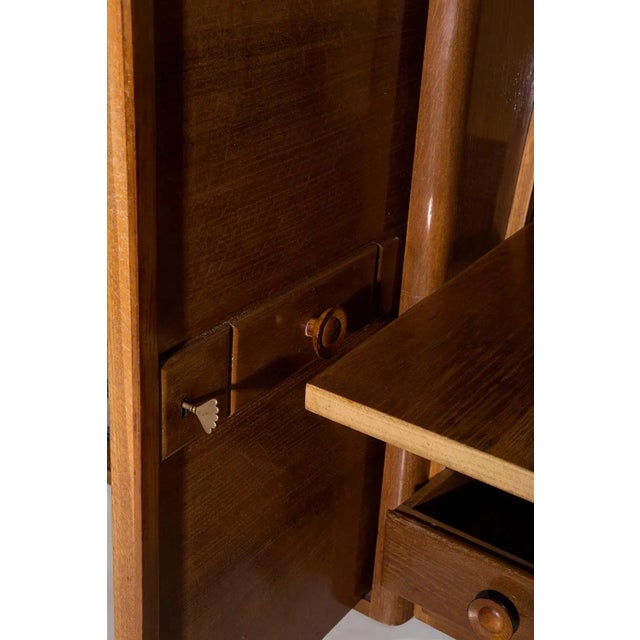 Italian Tall Wooden Cabinet, 1950 For Sale - Image 4 of 13