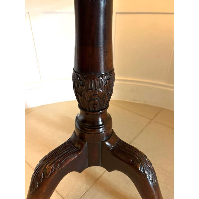Brown Antique George III Mahogany Piecrust Tilt Top Dining Centre Table, 1780 For Sale - Image 8 of 13