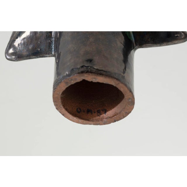 1980s Otto Natzler Spade Form Vase For Sale - Image 12 of 12